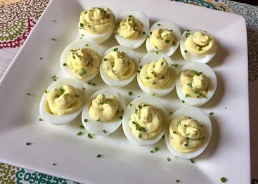 No mayonnaise deviled eggs